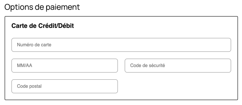Clover Payment card details on invoice page