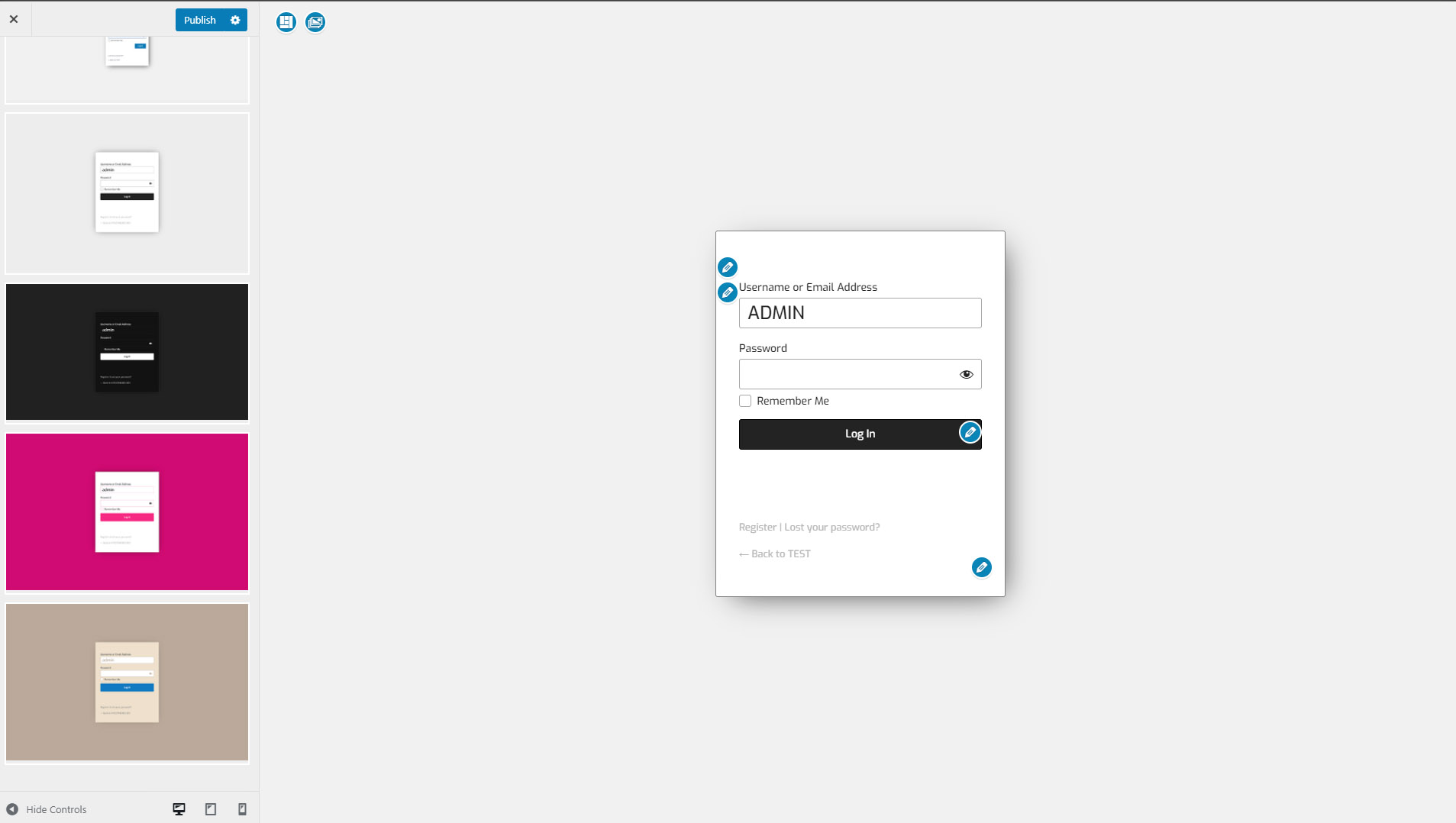 Predefined Templates