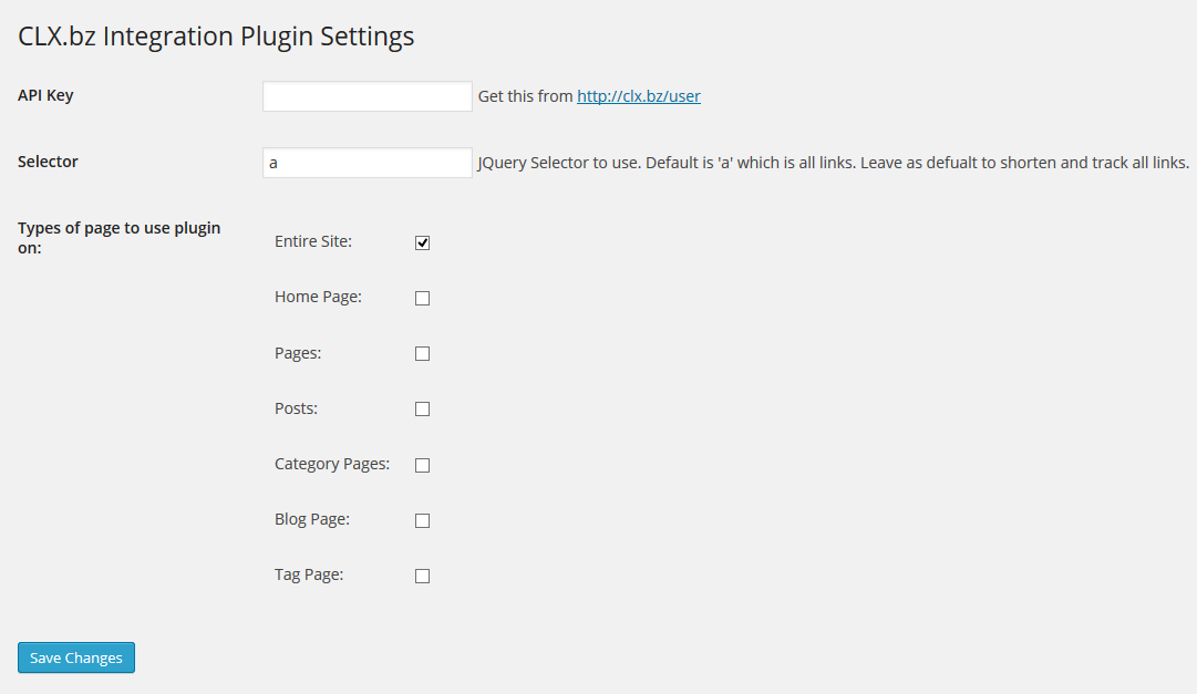 Plugin Settings