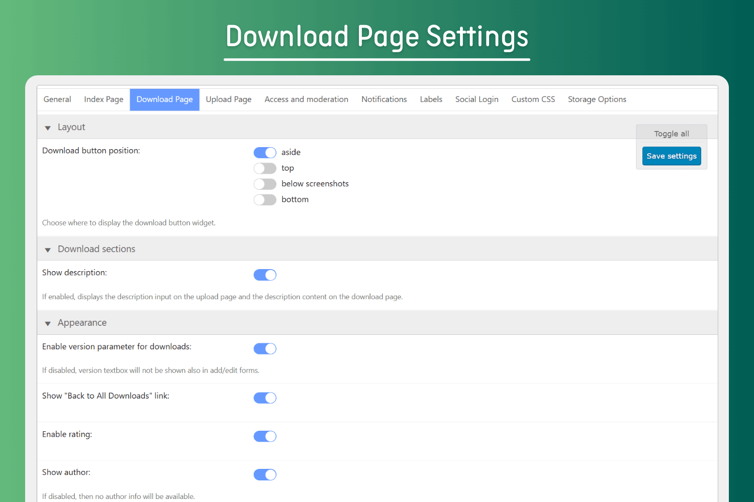 Managing Categories - Back-end
