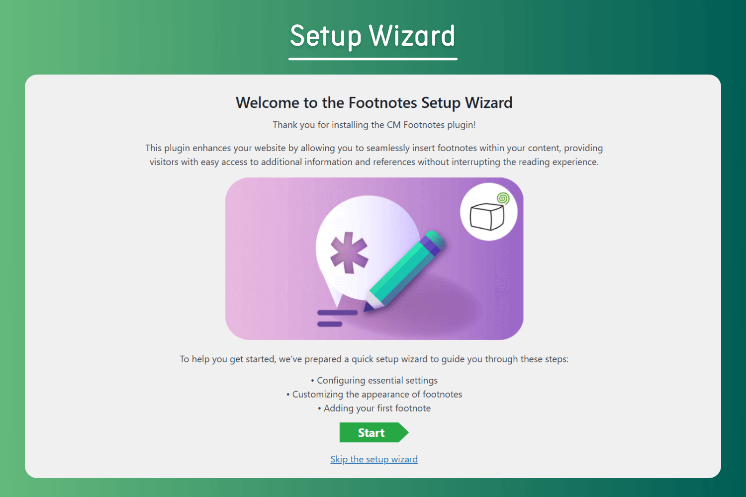 Setup Wizard