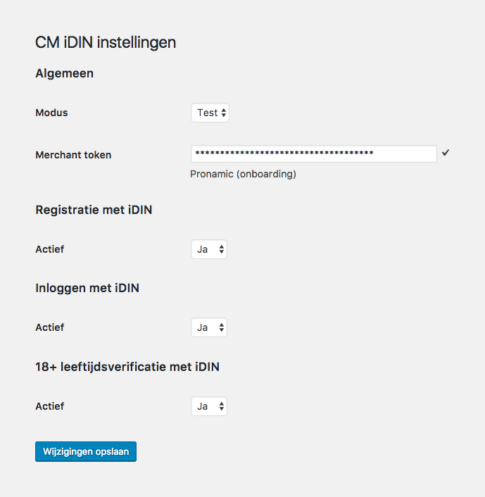 WordPress settings