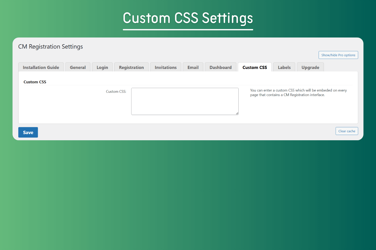 Creating and Editing Invitation Code