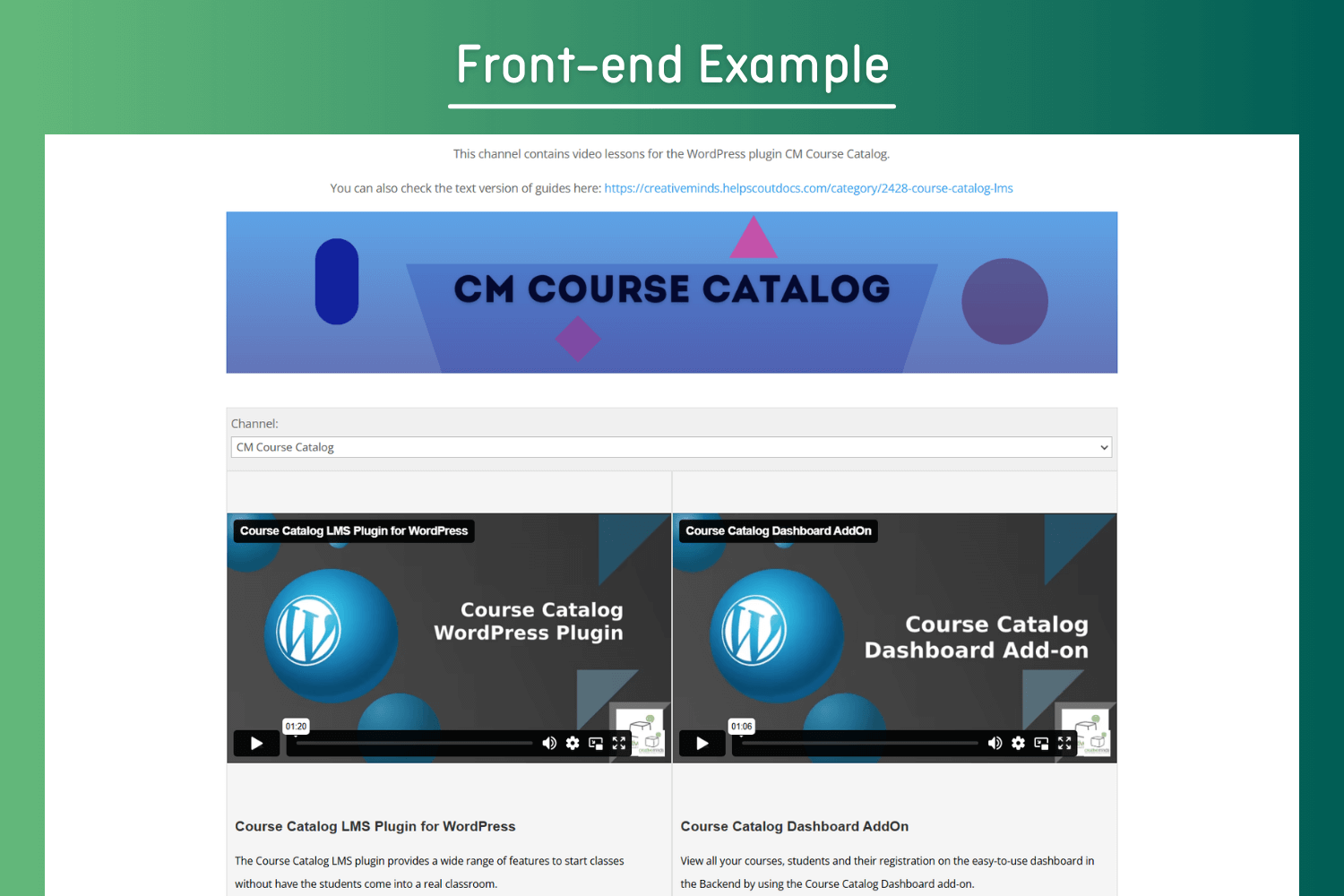 Front-end Example