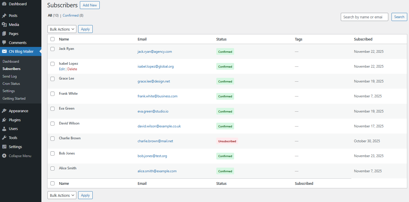 Subscriber Management - Easy list management