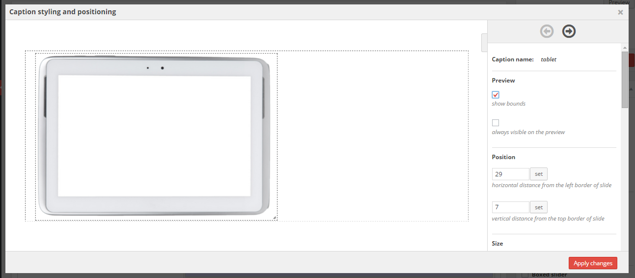 The style editor