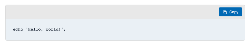 Example of the Copy button in action.