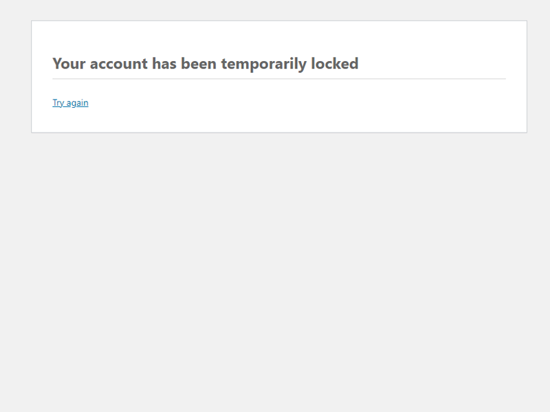 User can try 2-step verification again when locked time is up.