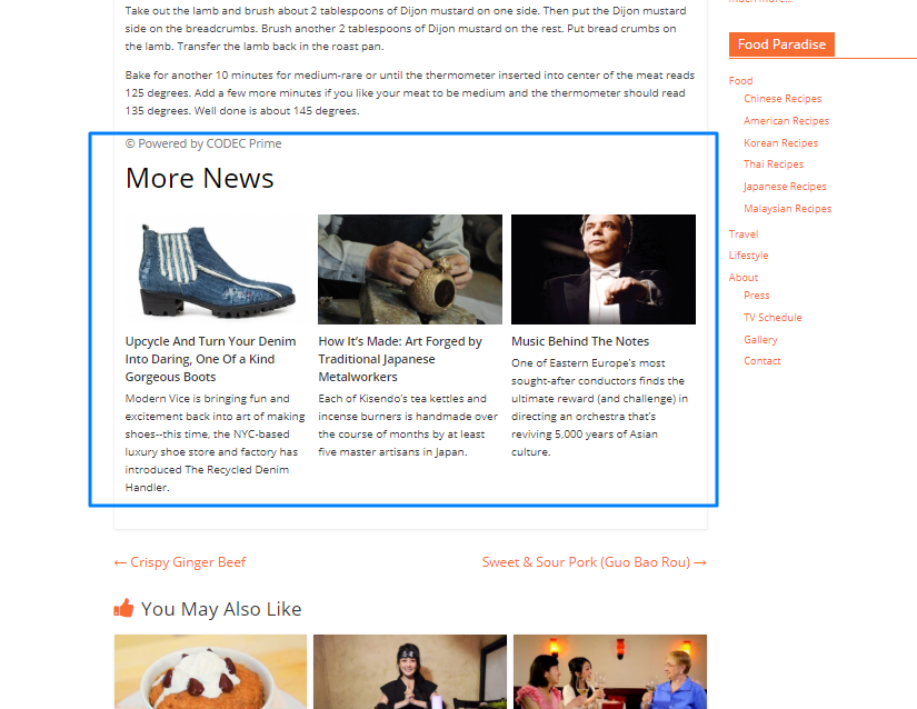 Horizontal widget works great right after the article.