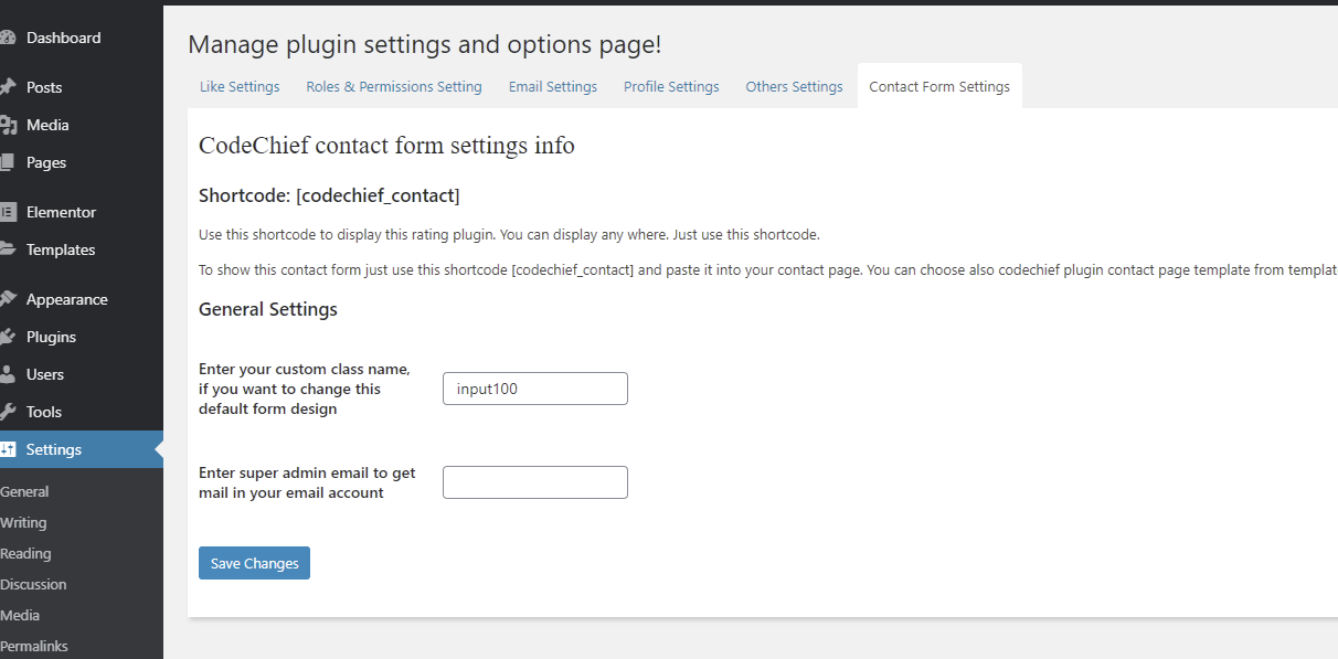 Admin Settings and Features
