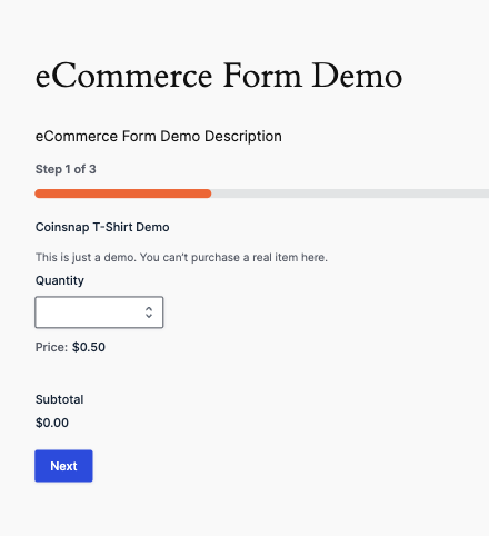 Connect website with Coinsnap