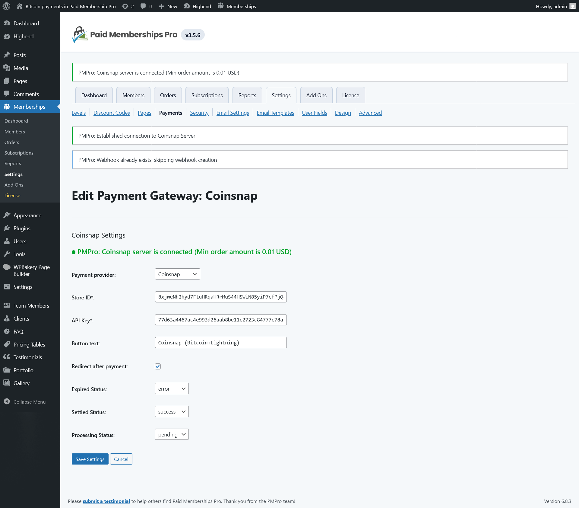 E-mail address confirmation