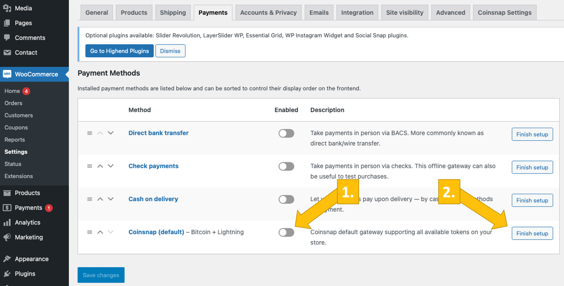 Download Coinsnap for WooCommerce on github