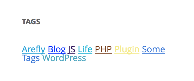 The Colorful Tag Cloud.