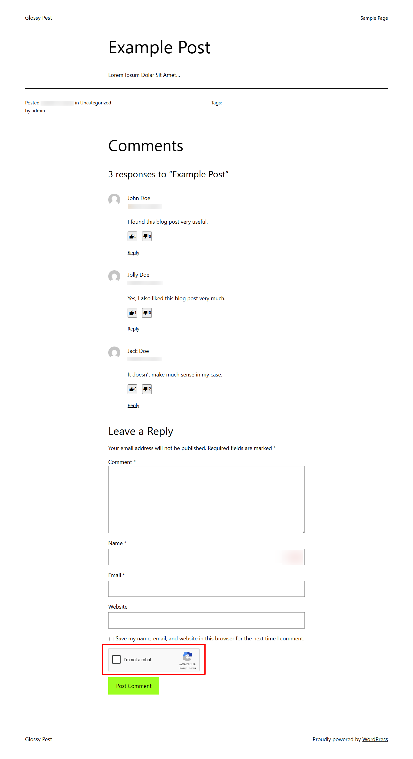 The front-end comment form with a lazy-loaded Rich Text Editor, allowing users to format their comments with bold, italics, lists, and links for an enhanced commenting experience.