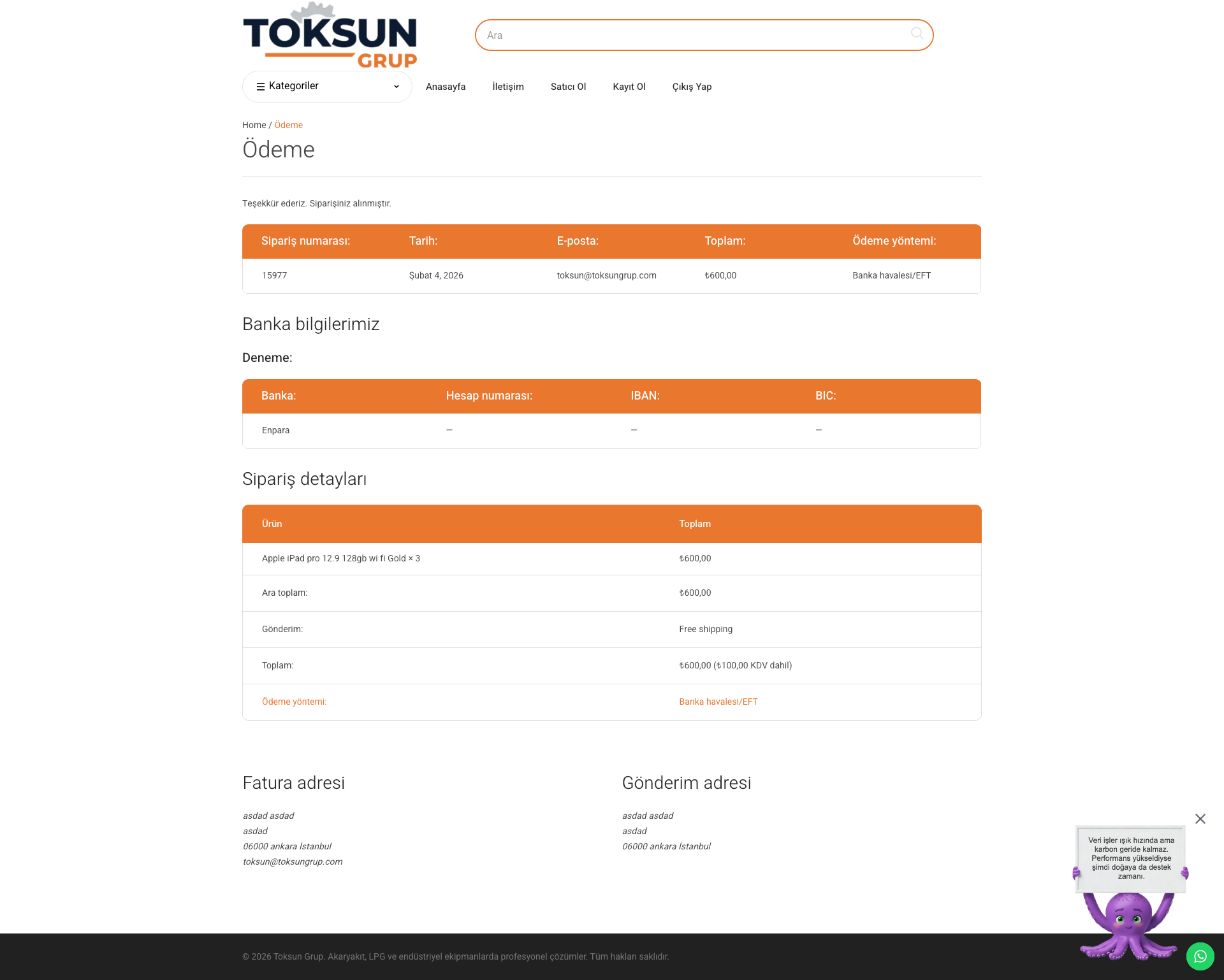 Mobil responsive görünüm
