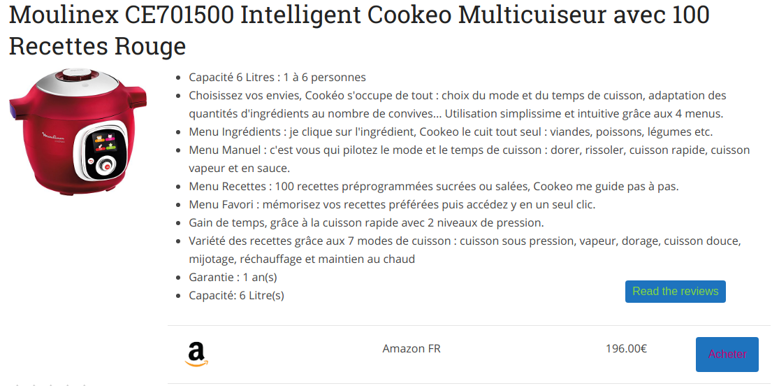 Add a "reviews" Button on the shortcode.