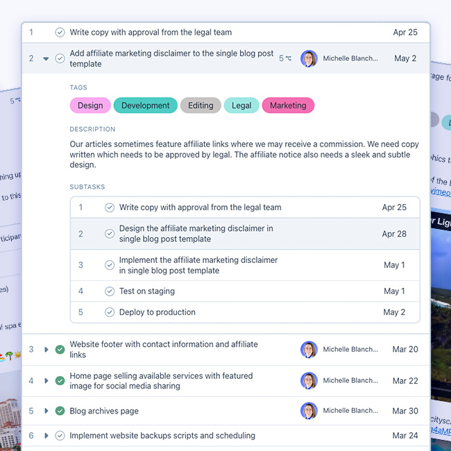 Display Asana projects on your WordPress website to automatically keep everyone in the loop, even those without an Asana account.