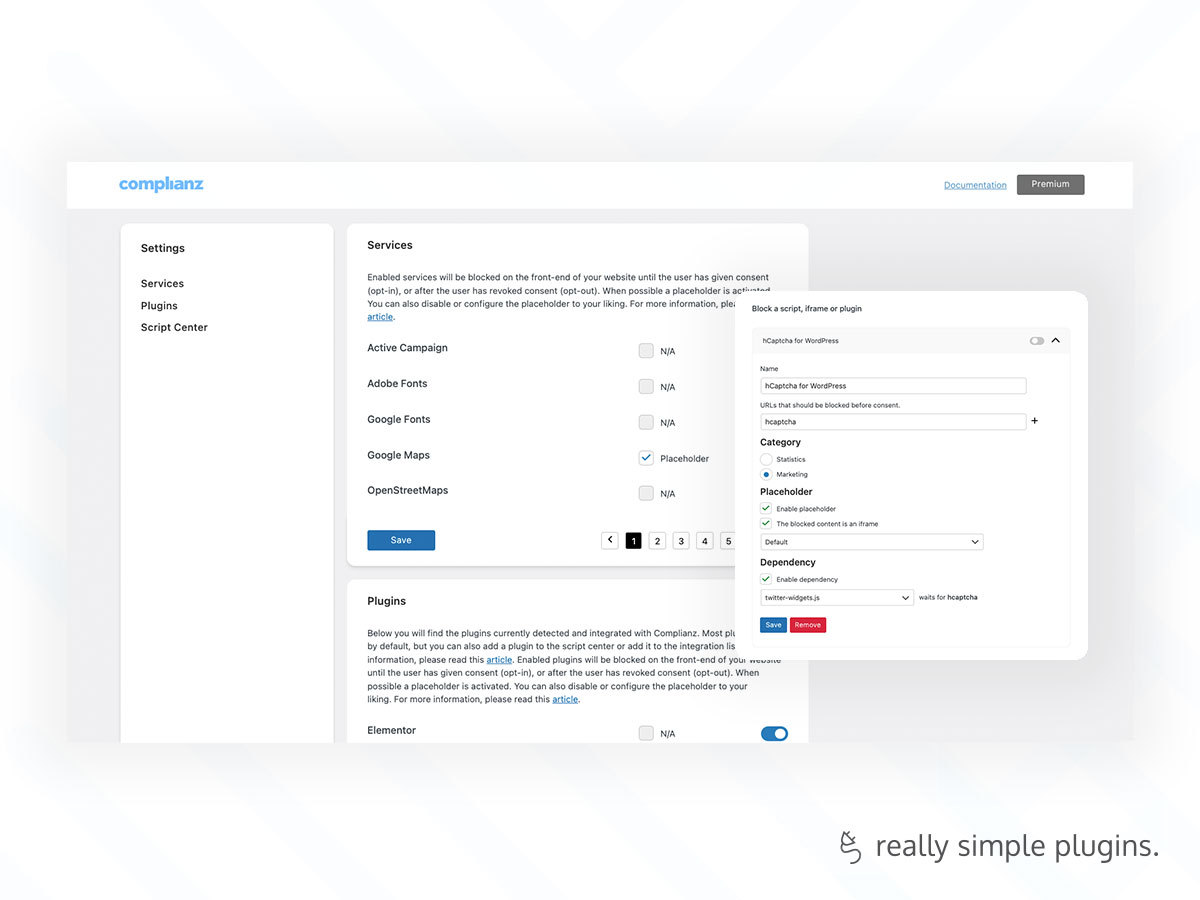 Integrations: Dedicated integrations with the most popular plugins, themes and services. Feature requests are possible!