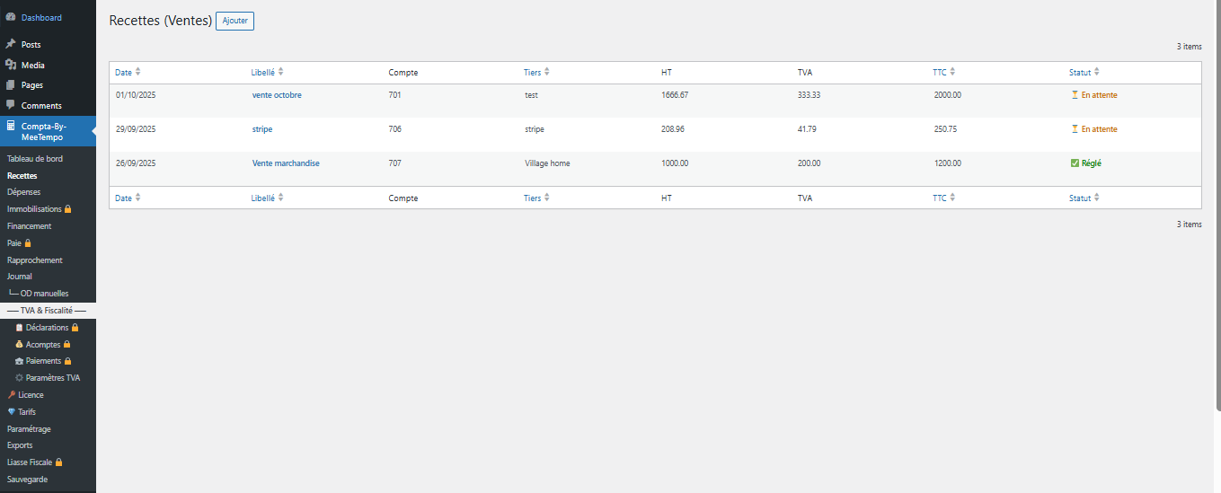 Sales form - Quick and intuitive entry