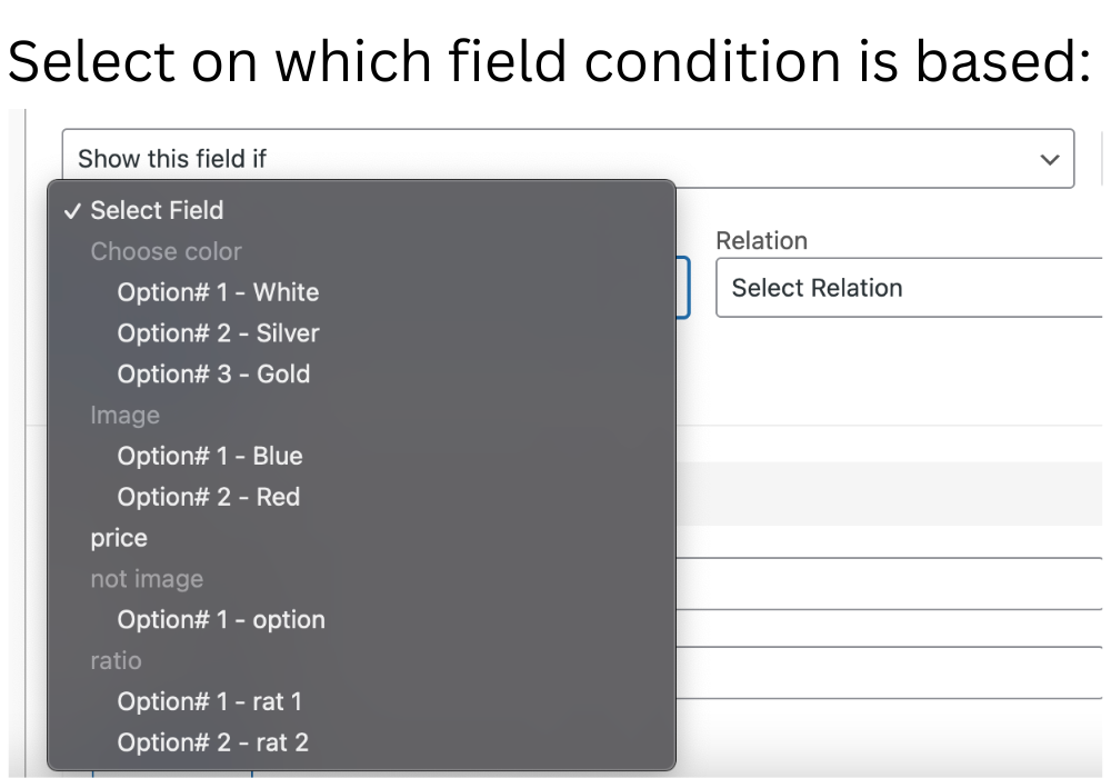 Two types - if all rules match or any (when condition works)