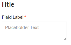 Custom checkout field with Title, Field Label, and Text Area options. Field is set to be required as indicated by the asterisk.