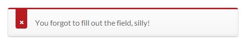 Custom error message displayed after the customer attempts to checkout without completing your required field.
