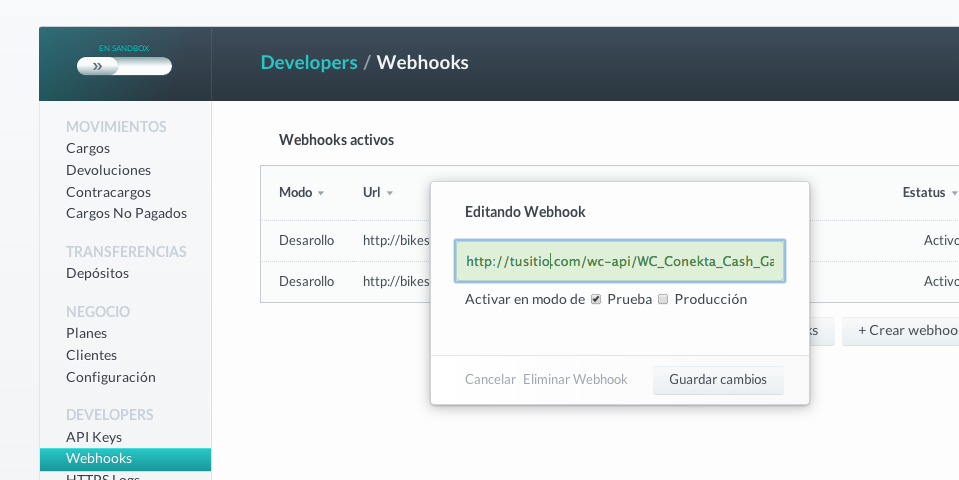 Also, you will need o configure webhooks correctly in your conekta account adding http://tusitio.com/wc-api/WC_Conekta_Cash_Gateway so that the order status changes dynamically