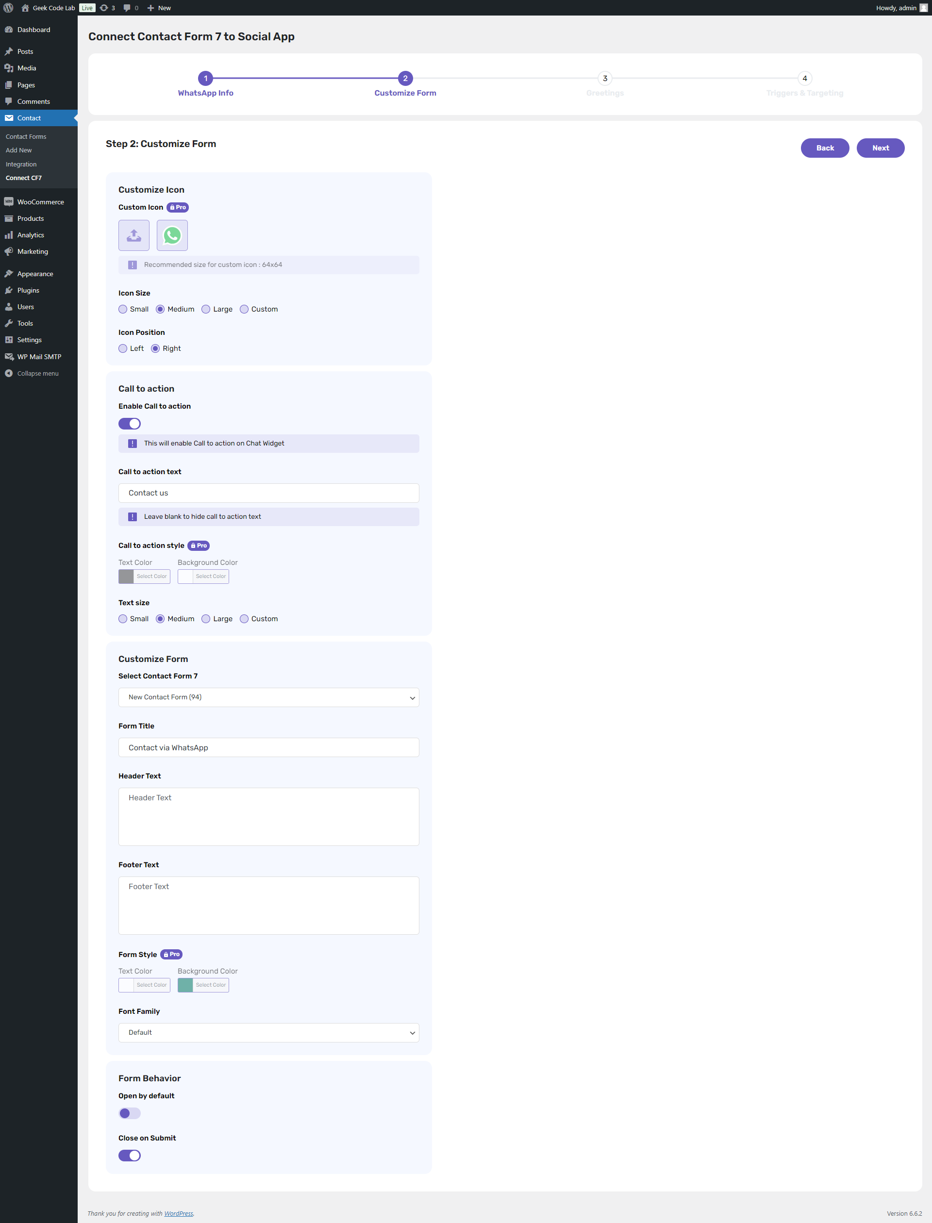 Customize Form