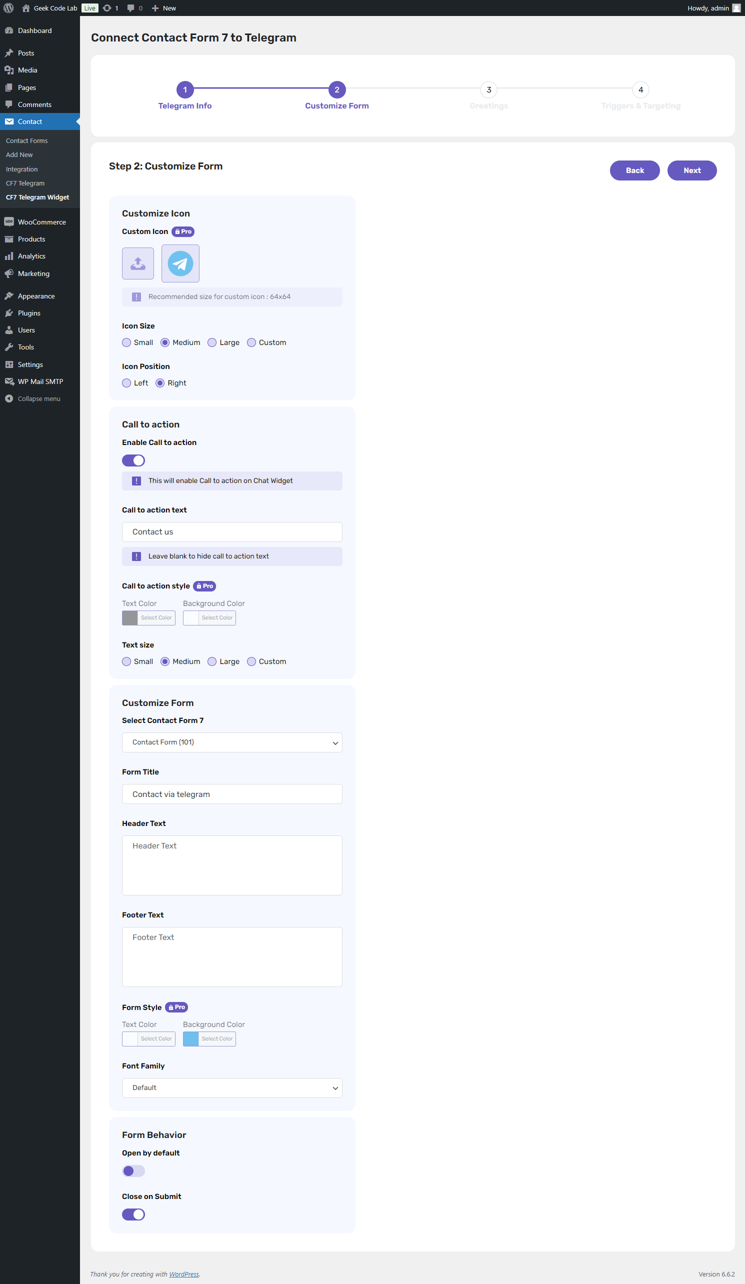 Customize Form