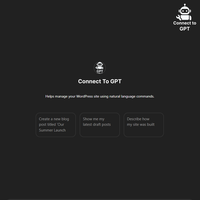 Example of custom GPT.