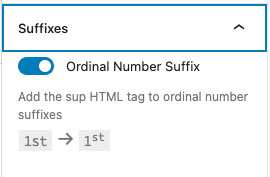 Suffixes