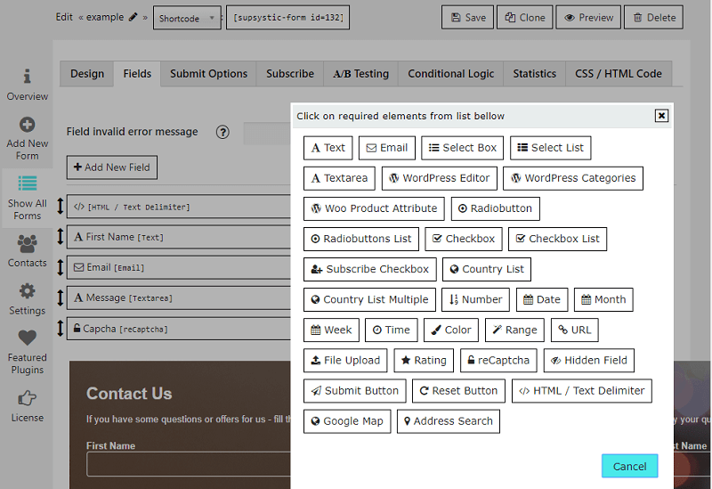 Admin panel, Subscriptions customizing