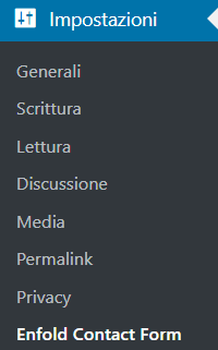 Enfold Contact Form Panel in Settings Panel