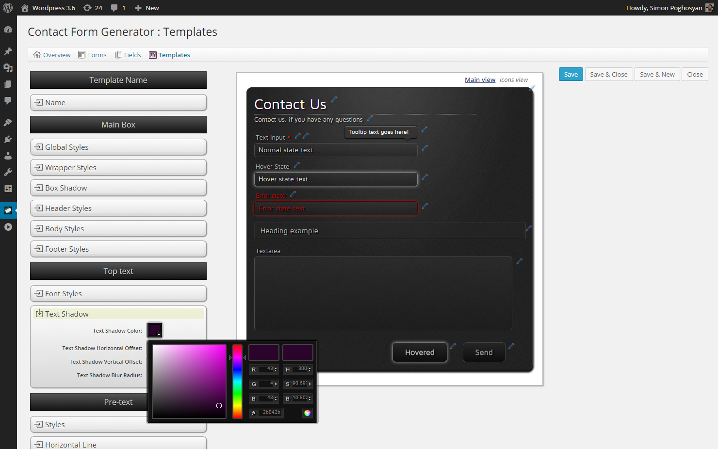 Templatre Creator Wizard