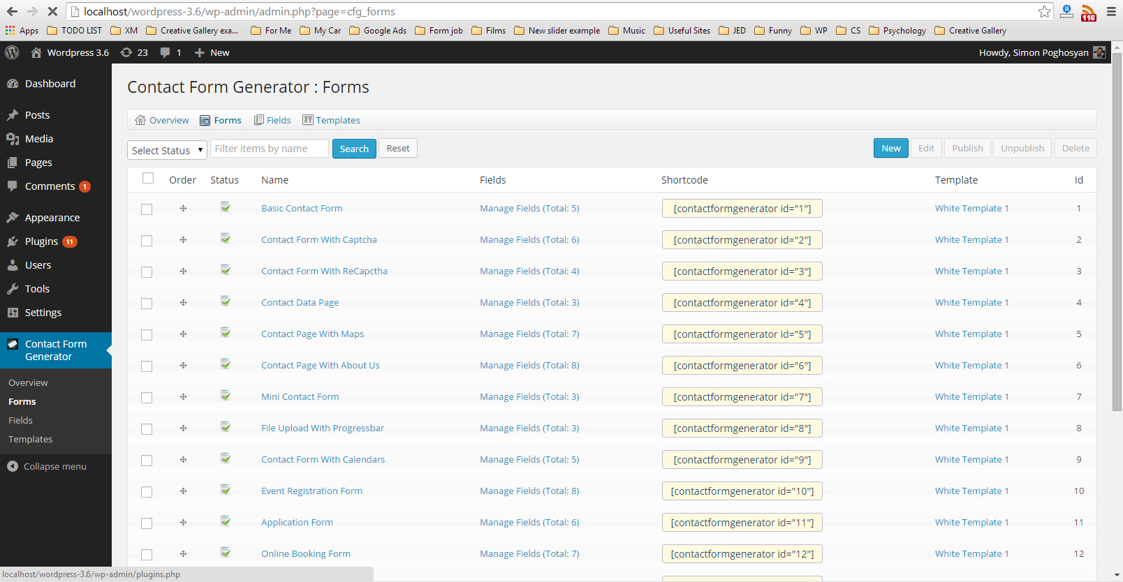 Easy-to-use shortcode manager