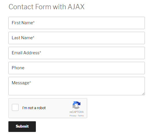 Contact Form Layout