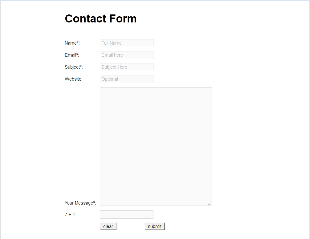 ContactPress Output