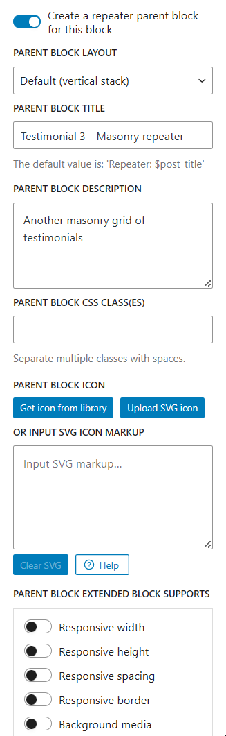 General settings