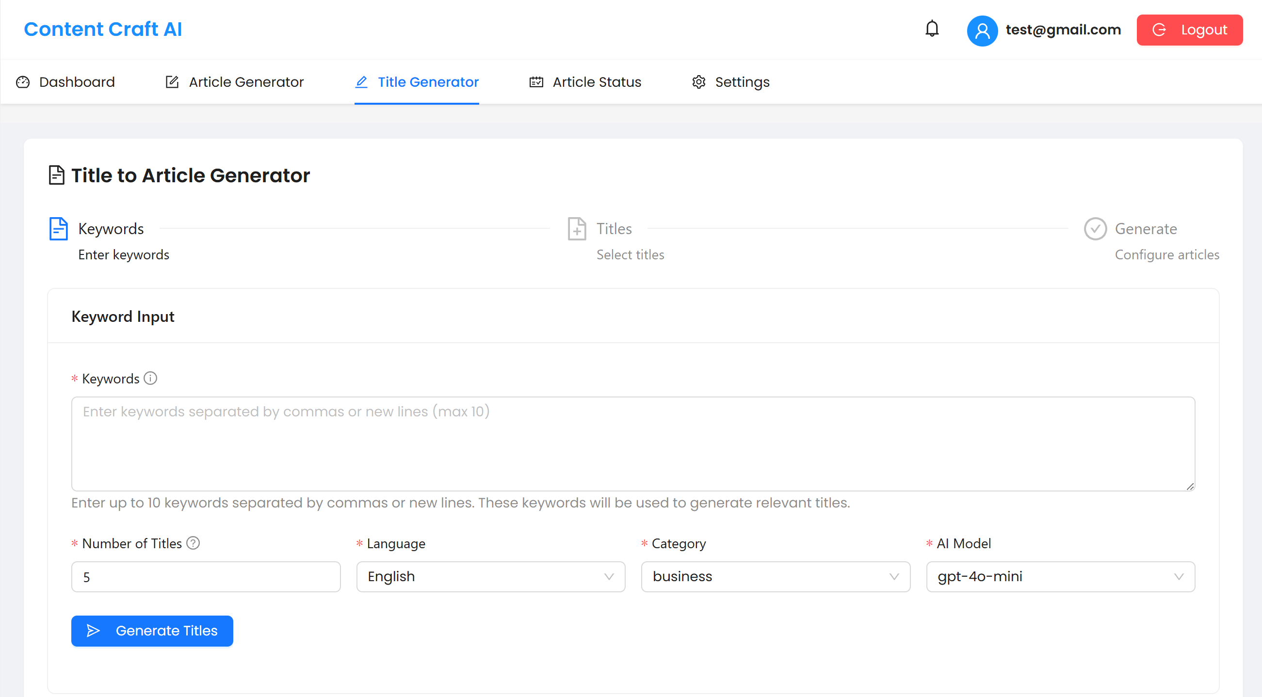 Title to Article Generator - Generate engaging titles and convert them to articles