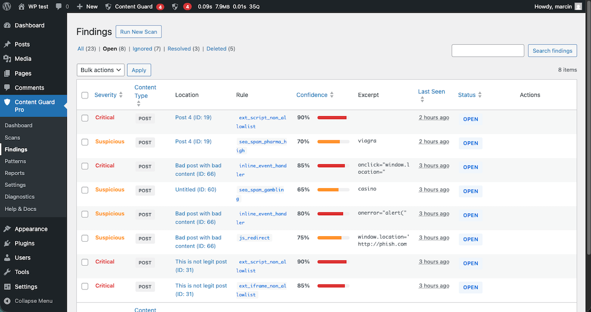 **System Diagnostics** — Monitor plugin health, memory usage, and background worker status for optimal scanner performance.