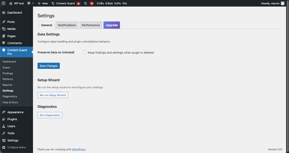 **Classic Editor Security Panel** — Full scanning support for the Classic Editor with a dedicated meta box displaying findings.