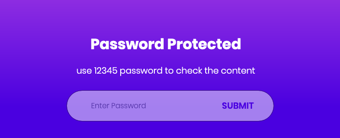 Password Protected customization output
