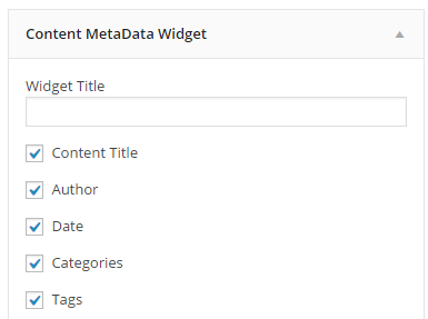 Widget settings