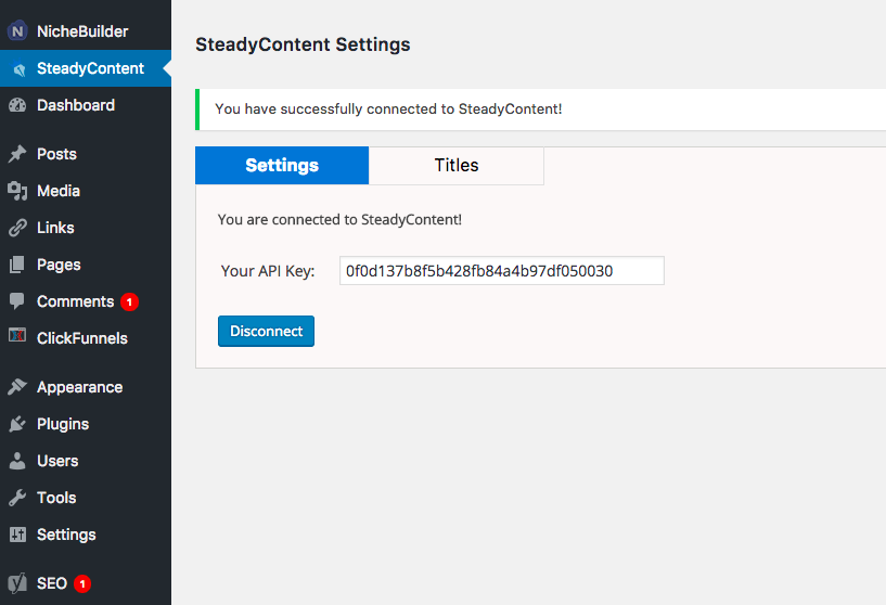 Order content from SteadyContent and we'll deliver your content directly to your Wordpress blog.