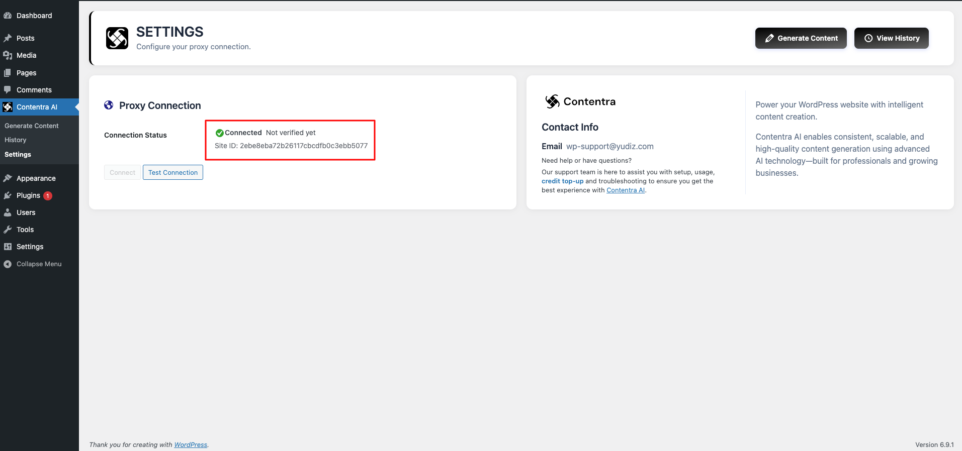 Generated content preview with skeleton loading