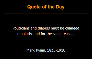 Screenshot of cwizQuotes widgit on a page