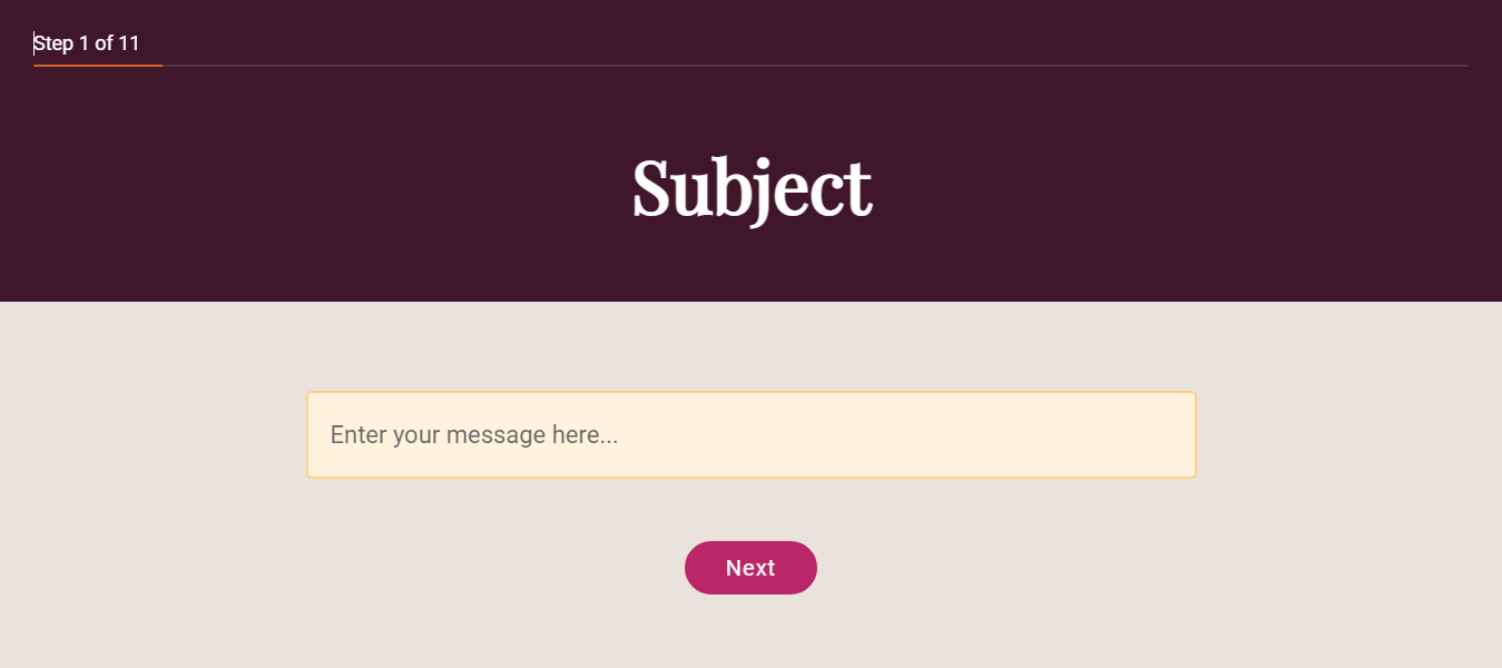 Frontend for conversational forms
