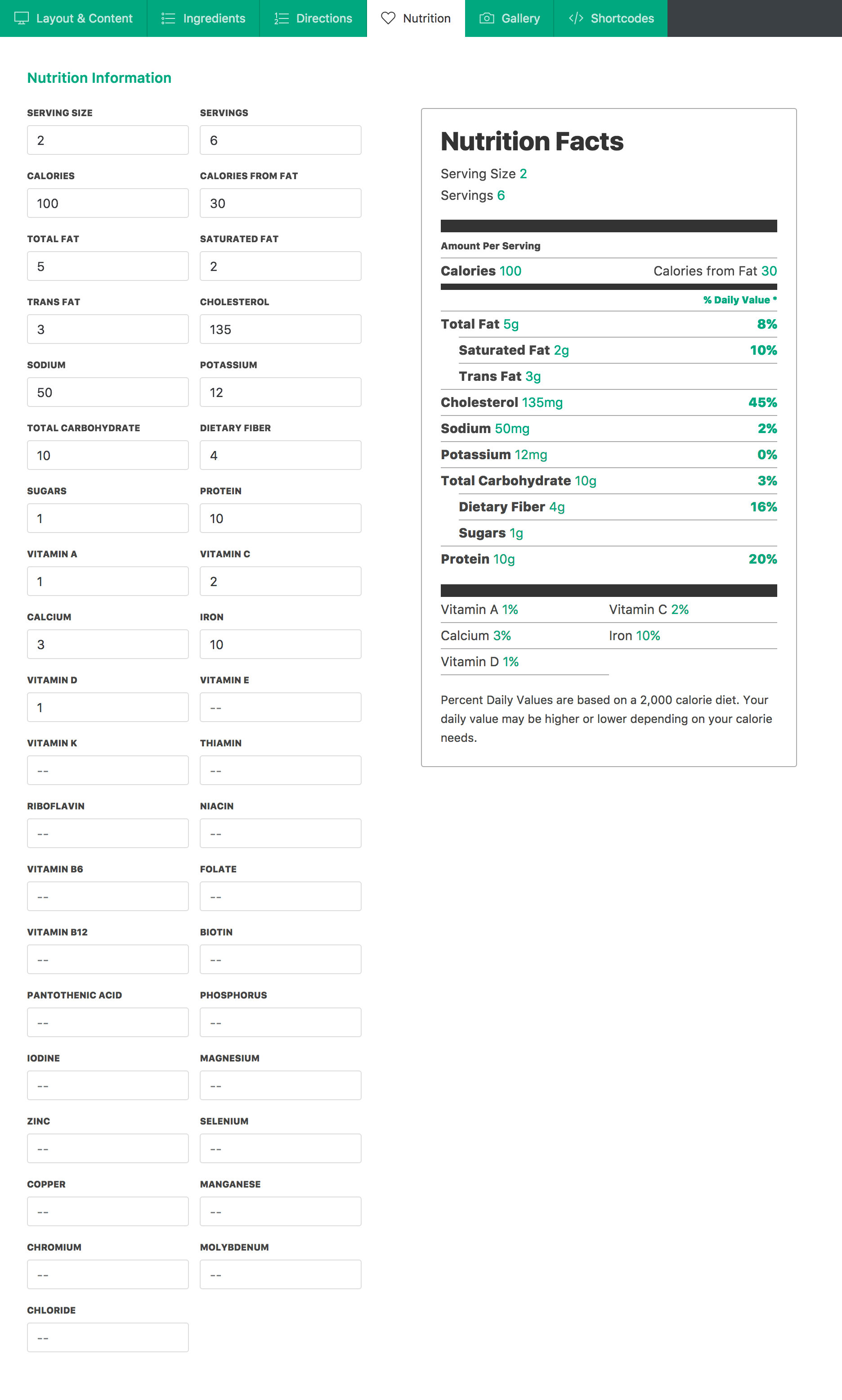 Nutrition Facts