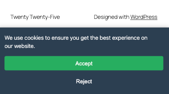 Bottom full-width banner position example